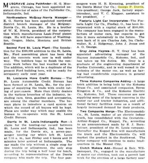 Motor Age clipping, 1915